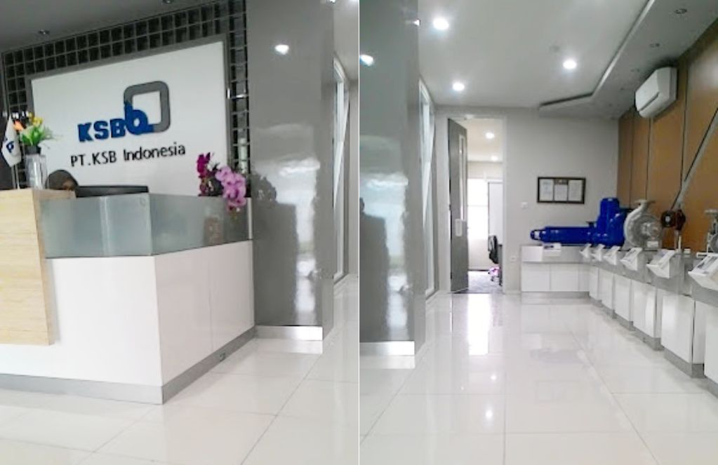 Interior Resepsionis Kantor PT. KSB INDONESIA di Makassar - Jakarta Timur