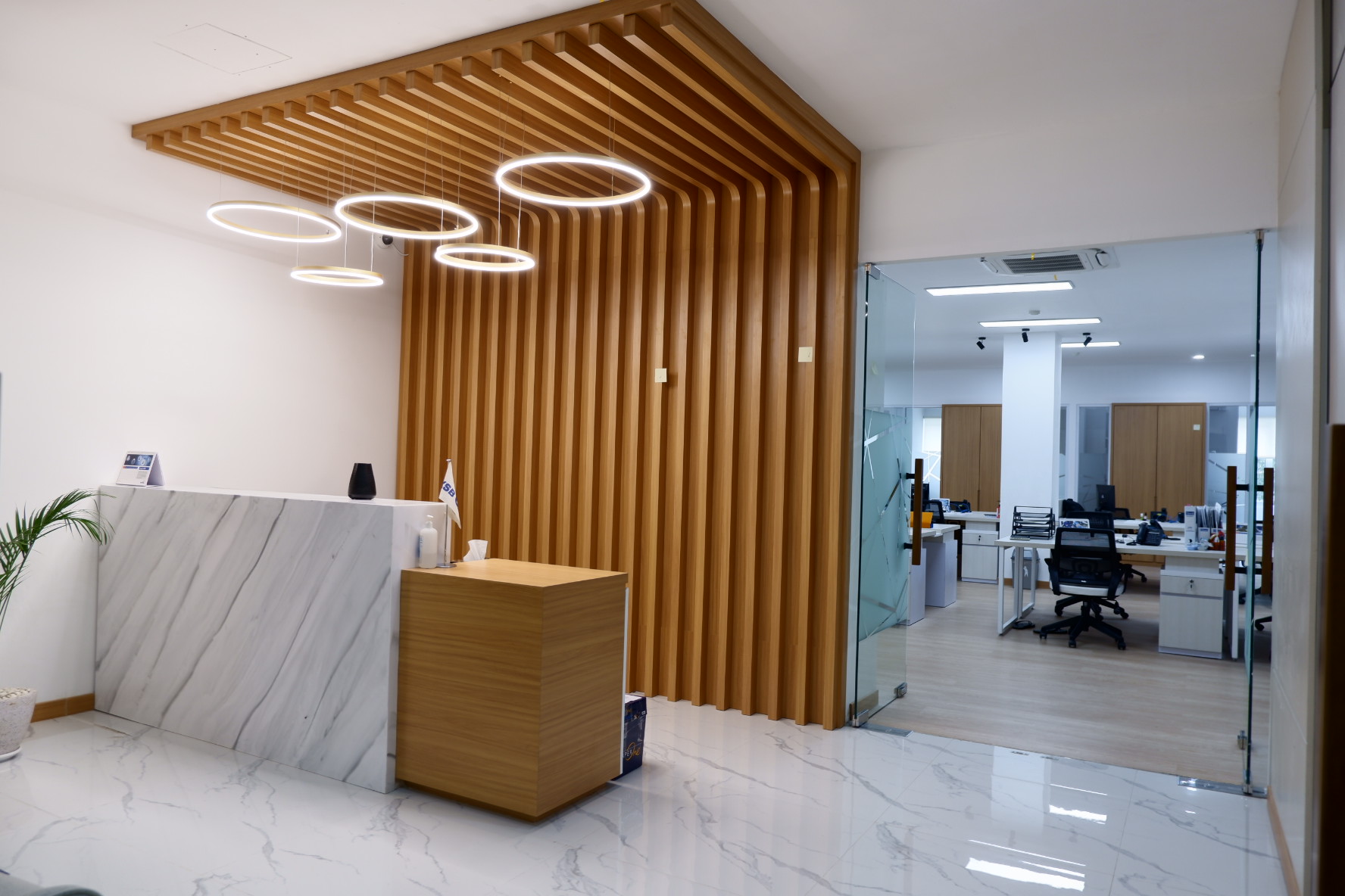 jasa interior kantor receptionist PT. KSB INDONESIA