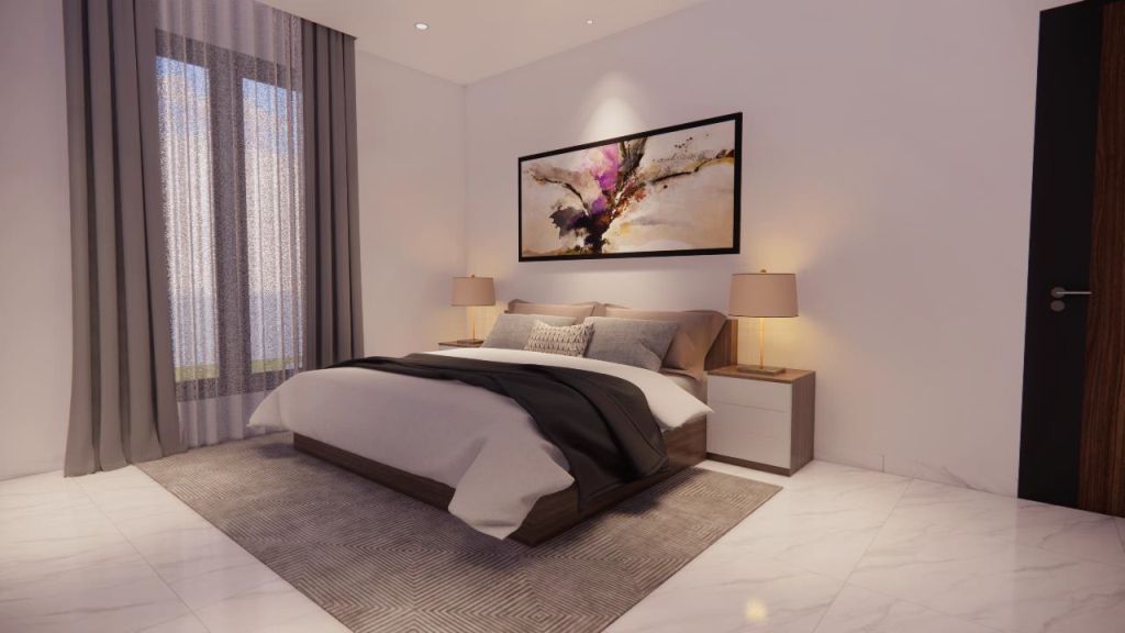 Jasa Desain Interior Kamar Tidur - Bedroom - Kota Wisata Cluster Belleveu - Cibubur Jakarta Timur