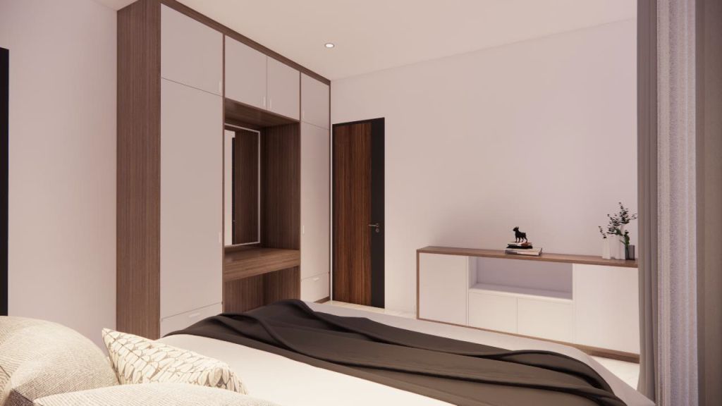 design ruang kamar tidur minimalis di Kota Wisata - Cibubur - Jakarta Timur 