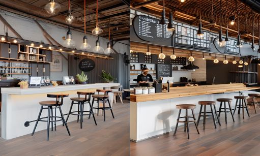 contoh gambar photo desain kafe ( design interior cafe ) indoor