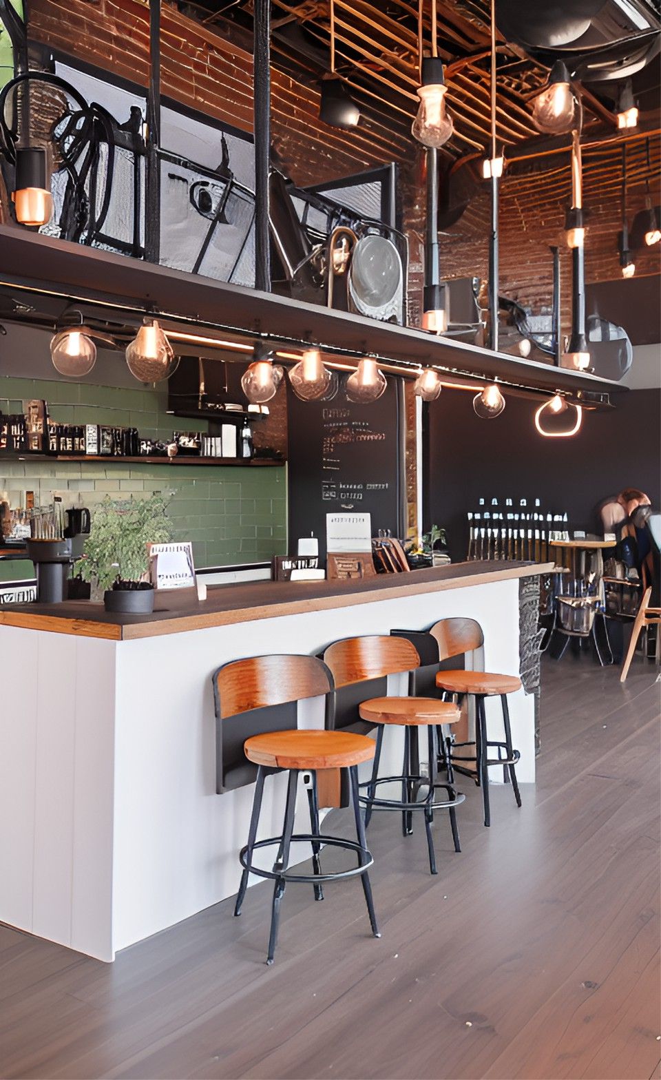 contoh gambar photo desain kafe ( design interior cafe ) indoor