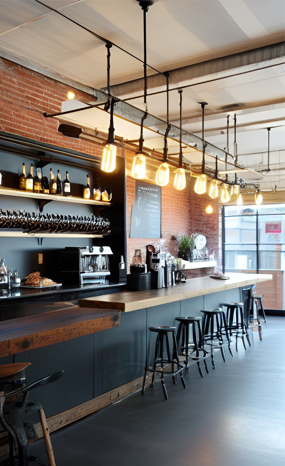 contoh gambar photo desain kafe ( design interior cafe ) indoor