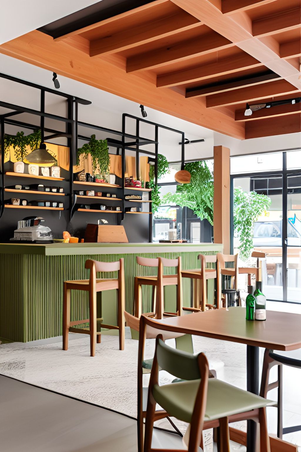 contoh gambar photo desain ruangan kafe indoor ( design interior cafe indoor ) 