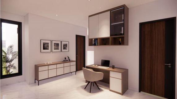 desain ruang kerja di Kota Wisata Cluster Belleveu - Cibubur Jakarta Timur