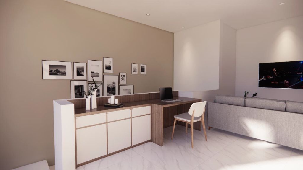 Jasa Interior Ruang Kerja dan Ruang Tengah di Perum. Kota Wisata - Cibubur - Jakarta Timur