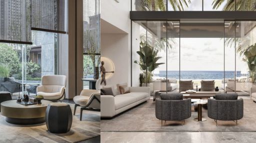 Ruang Tamu ( Livingroom ) minimalis modern dengan sentuhan tumbuhan hijau tropis 