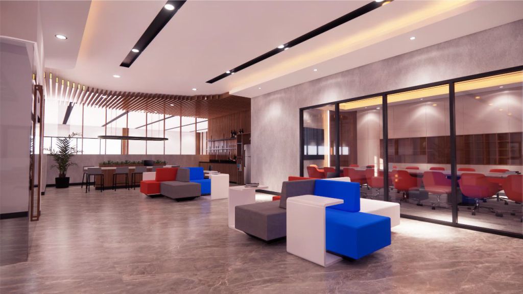 Jasa desain interior kantor dan kontraktor terbaik untuk pembuatan Interior di terbaik di Tangerang - Banten, pemenang Best In Indonesia The Winner Choice  L