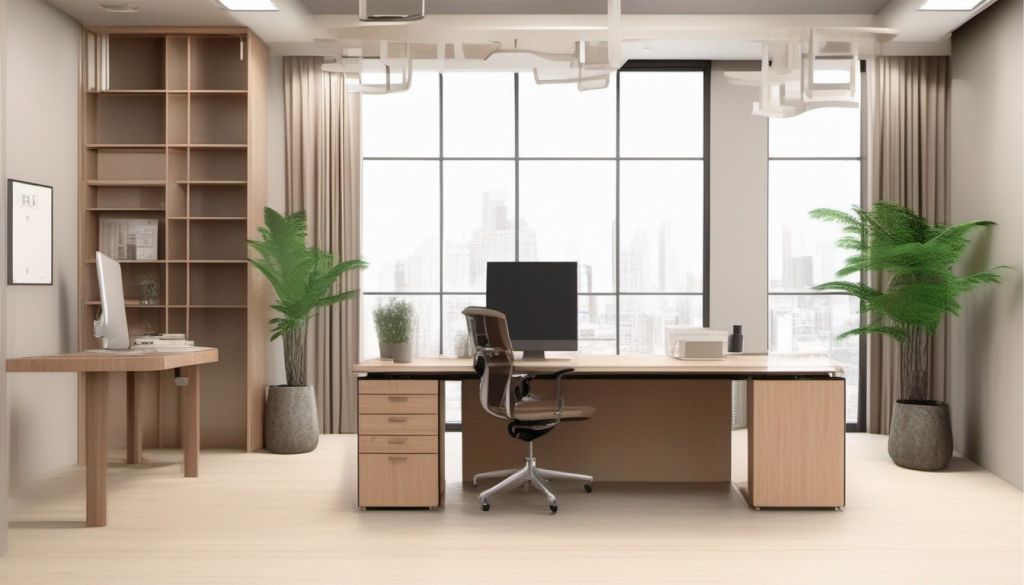 Jasa Interior Kantor Duren Sawit, design interior office corridor minimalist