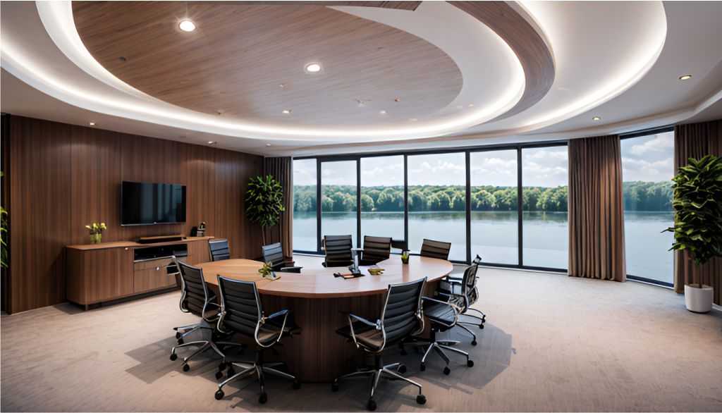 desain interior kantor meeting room ruang pertemuan di Ujung Menteng Kec. Cakung - Jakarta Timur - C