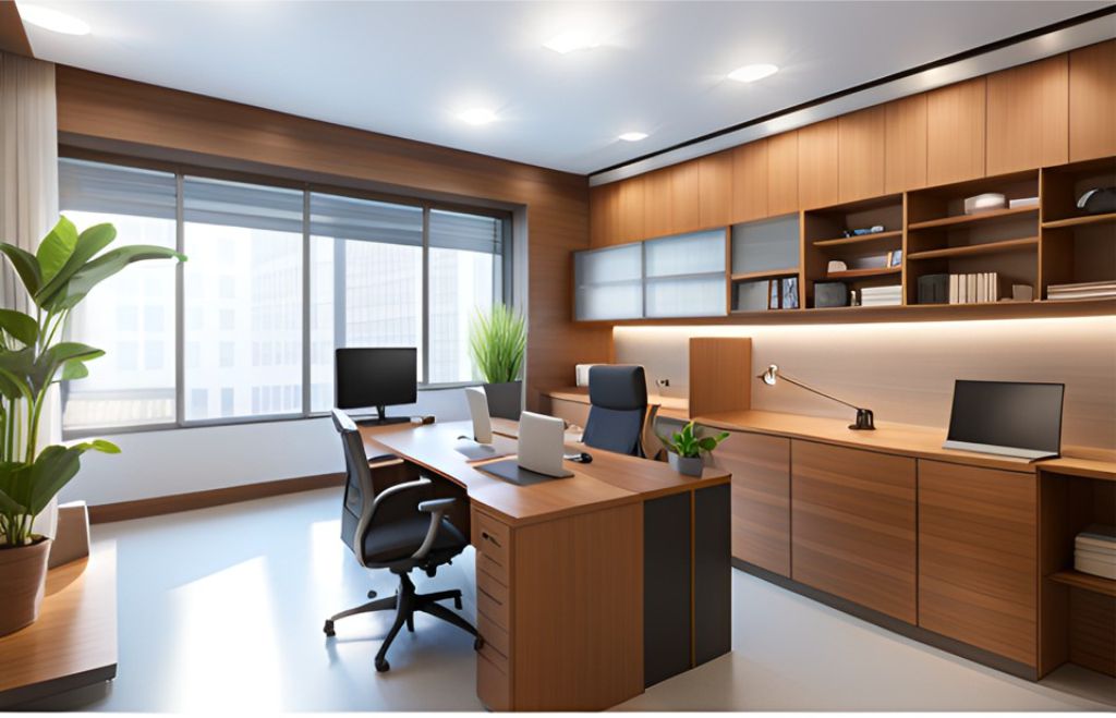 desain ruangan kantor minimalis Katapang - Bandung, design office interior minimalist 0143c