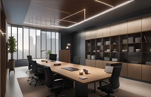 desain ruangan kantor kertasari - bandung, design office interior minimalist 0114a