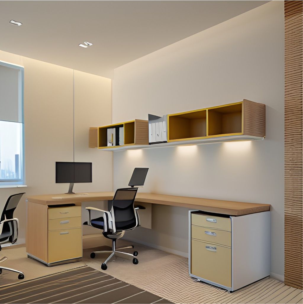 desain ruangan kantor minimalis ciamis ( design office interior minimalist )
