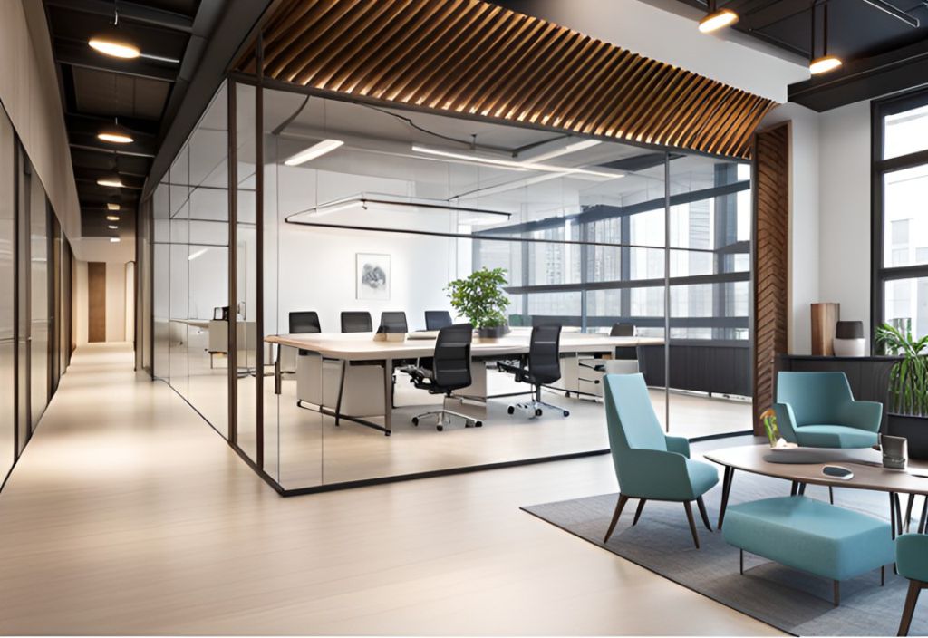 desain ruangan kantor cirebon minimalis / design office interior minimalist cirebon 