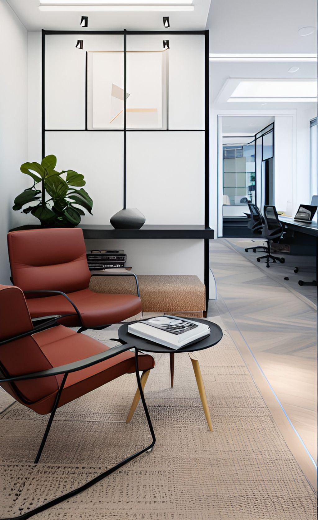 Desain ruangan kantor minimalis modern ( design office interior minimalist modern )