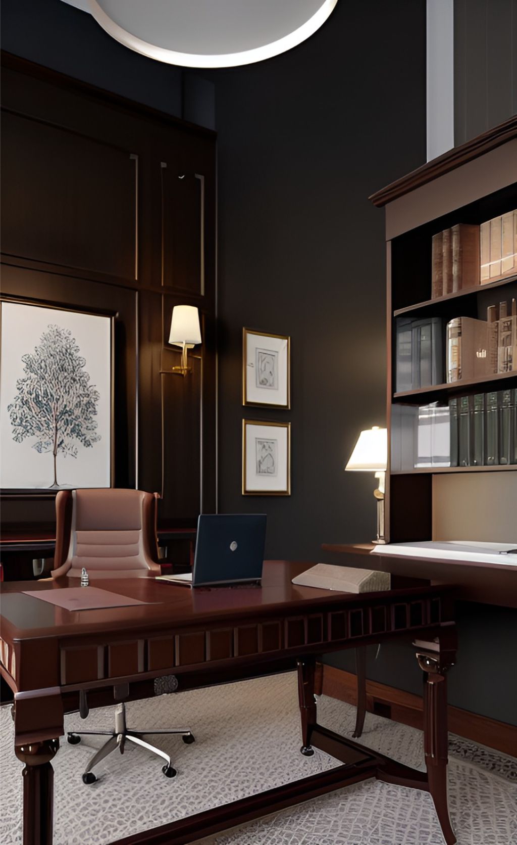 desain ruangan kantor klasik ( design office interior classic )