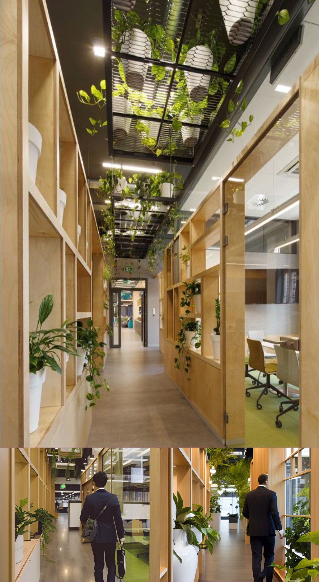 contoh gambar photo desain kantor green house minimalis  ( design interior office green house minimalist )