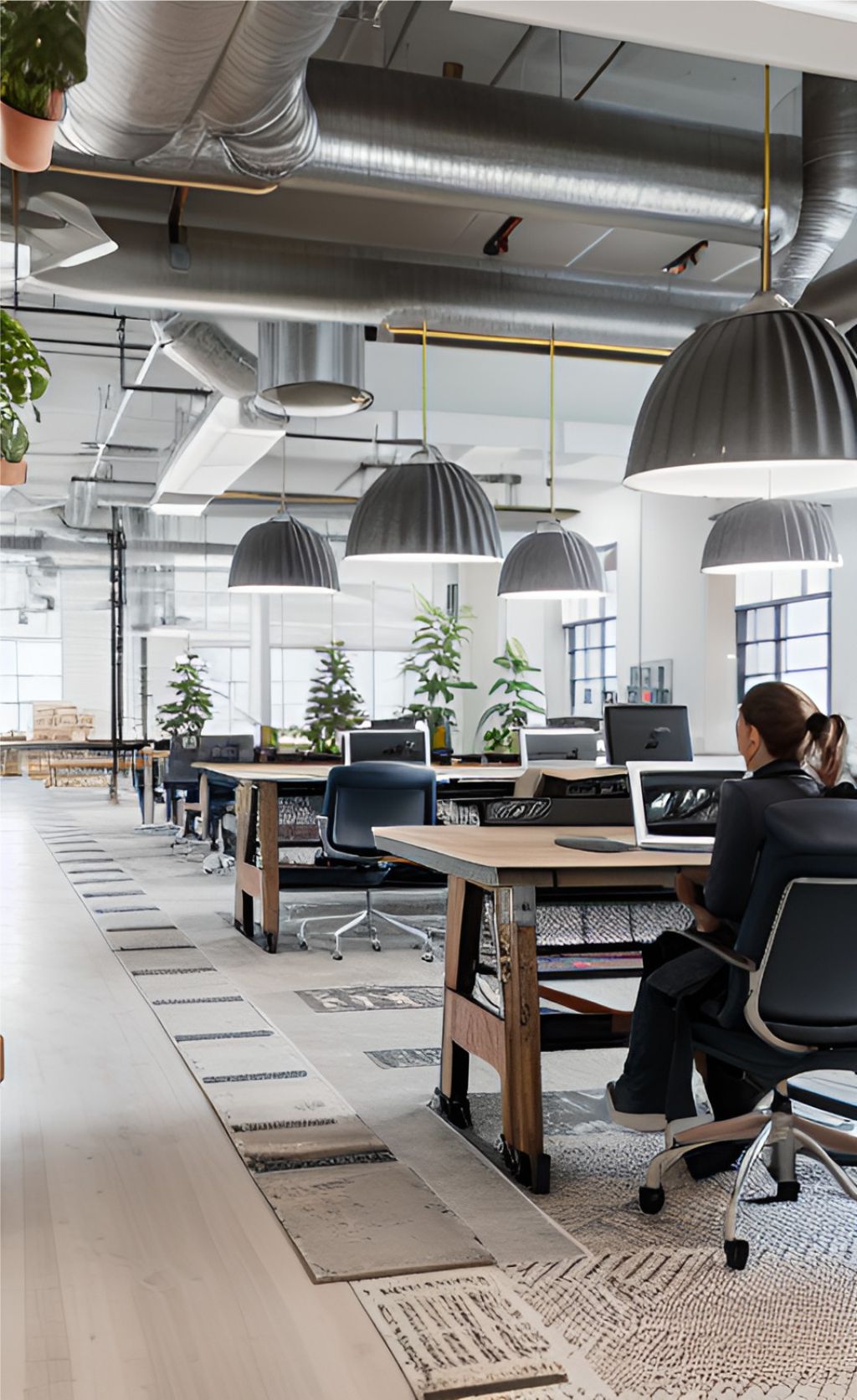 desain ruangan kantor ( design interior office ) industrial