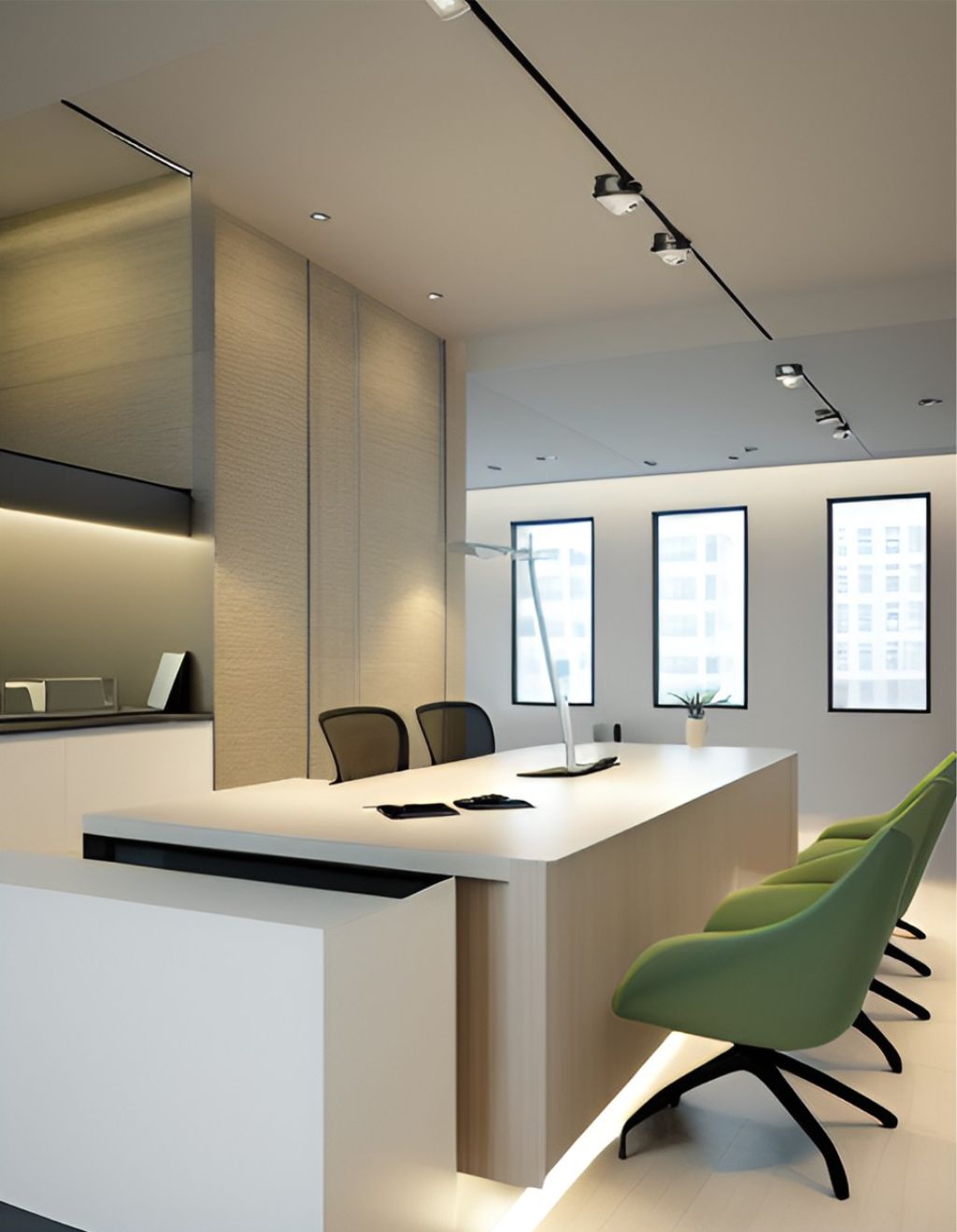 desain ruangan kantor minimalis cengkareng ( design office interior minimalist )