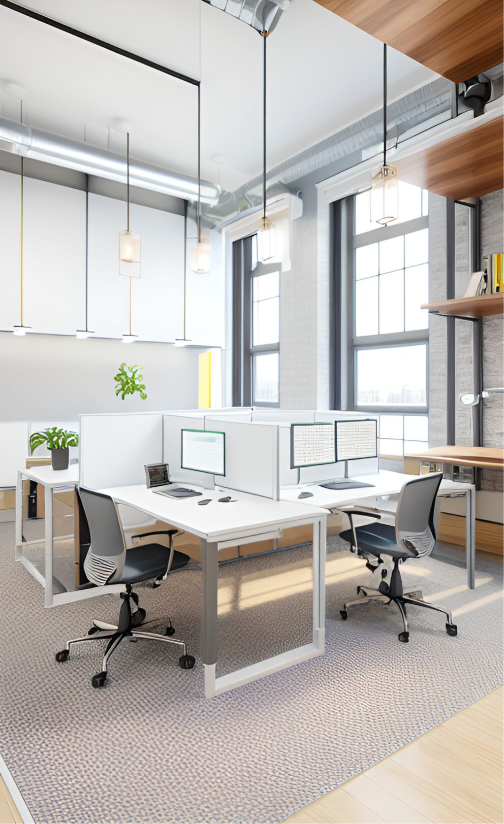 desain ruangan kantor industrial ( design office interior industrial )