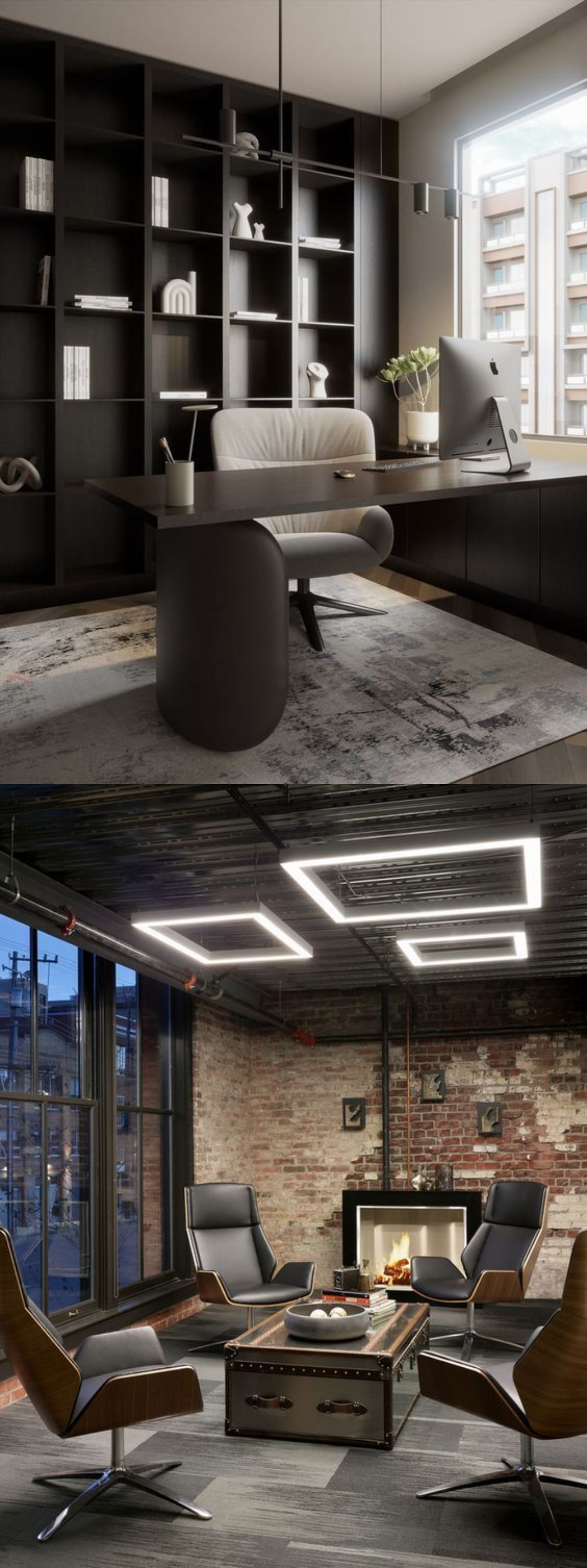 referensi photo desing interior office kantor jakarta pusat minimalis industrial