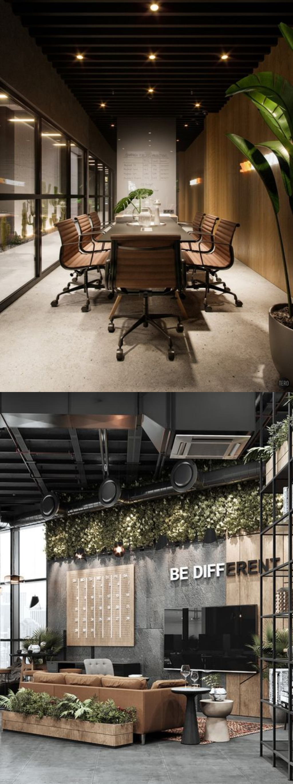 referensi photo desing interior office kantor jakarta pusat modern industrial