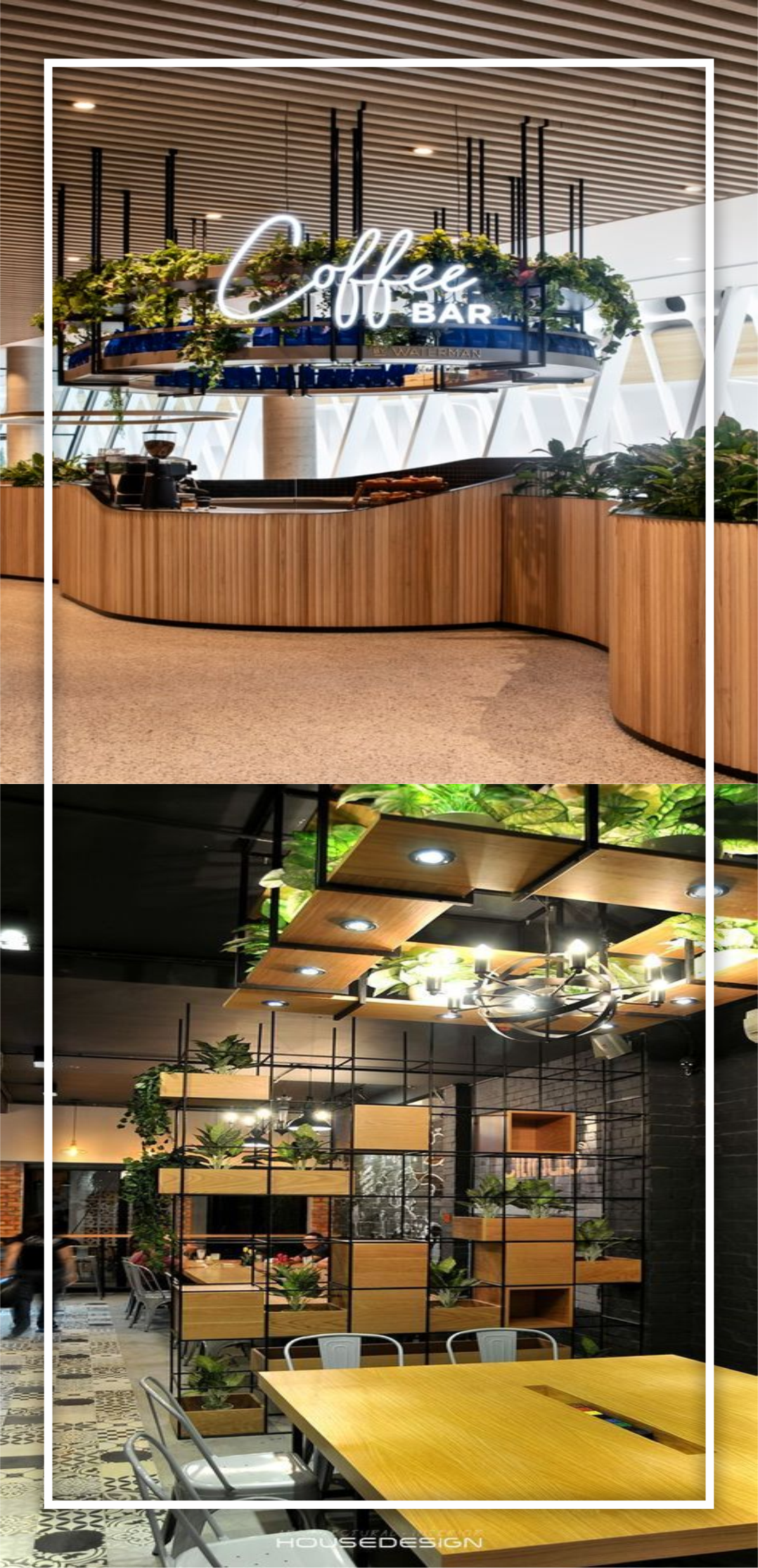 design interior cafe coffee bar modern natural tropical 